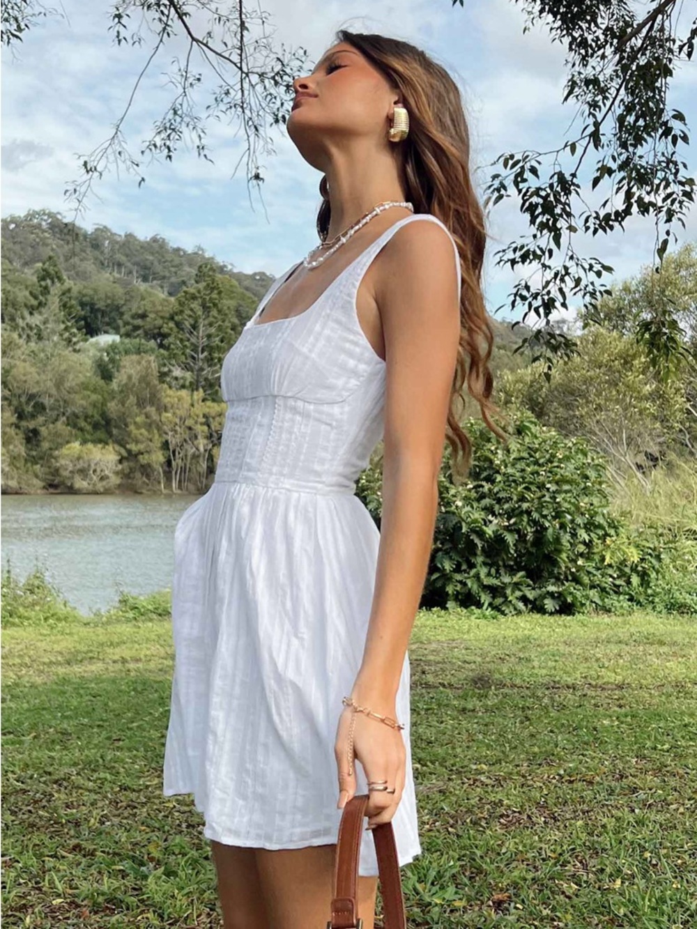 Princess Polly Lorinda Mini Dress White | sz 4 - Picture 2 of 4